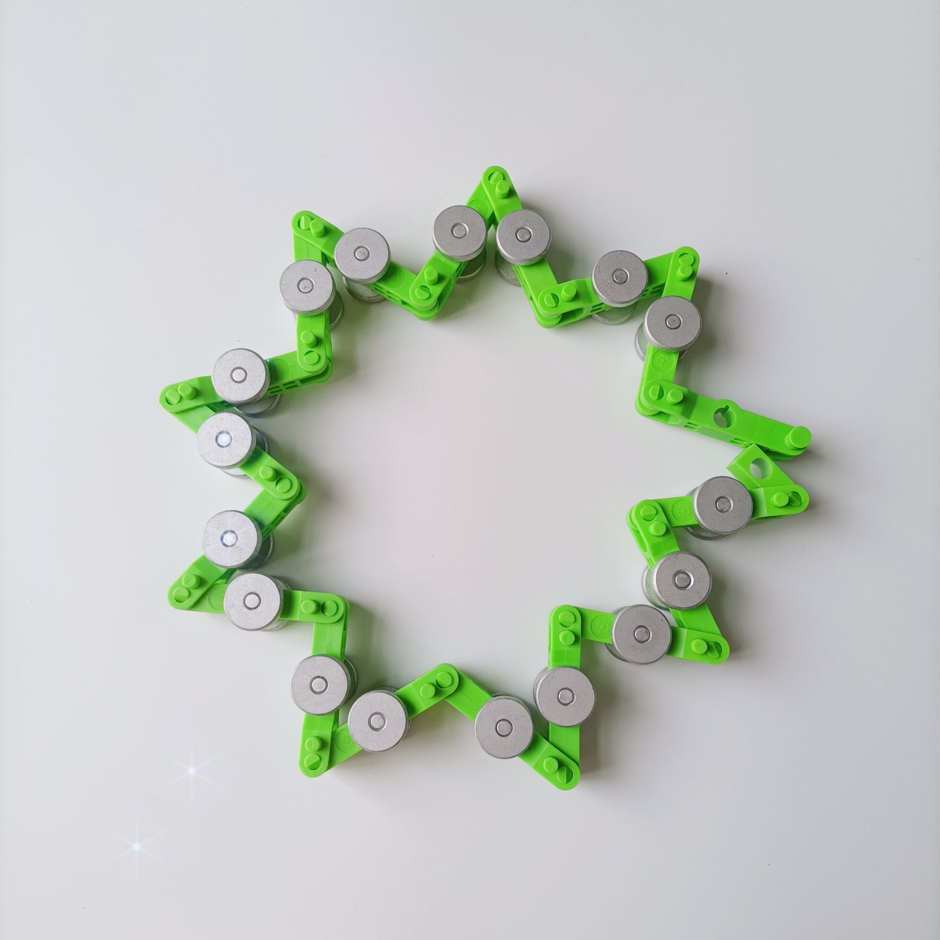 4pcs Escalator Handrail Green Newel Rotary Chain 17 Pairs Bearing