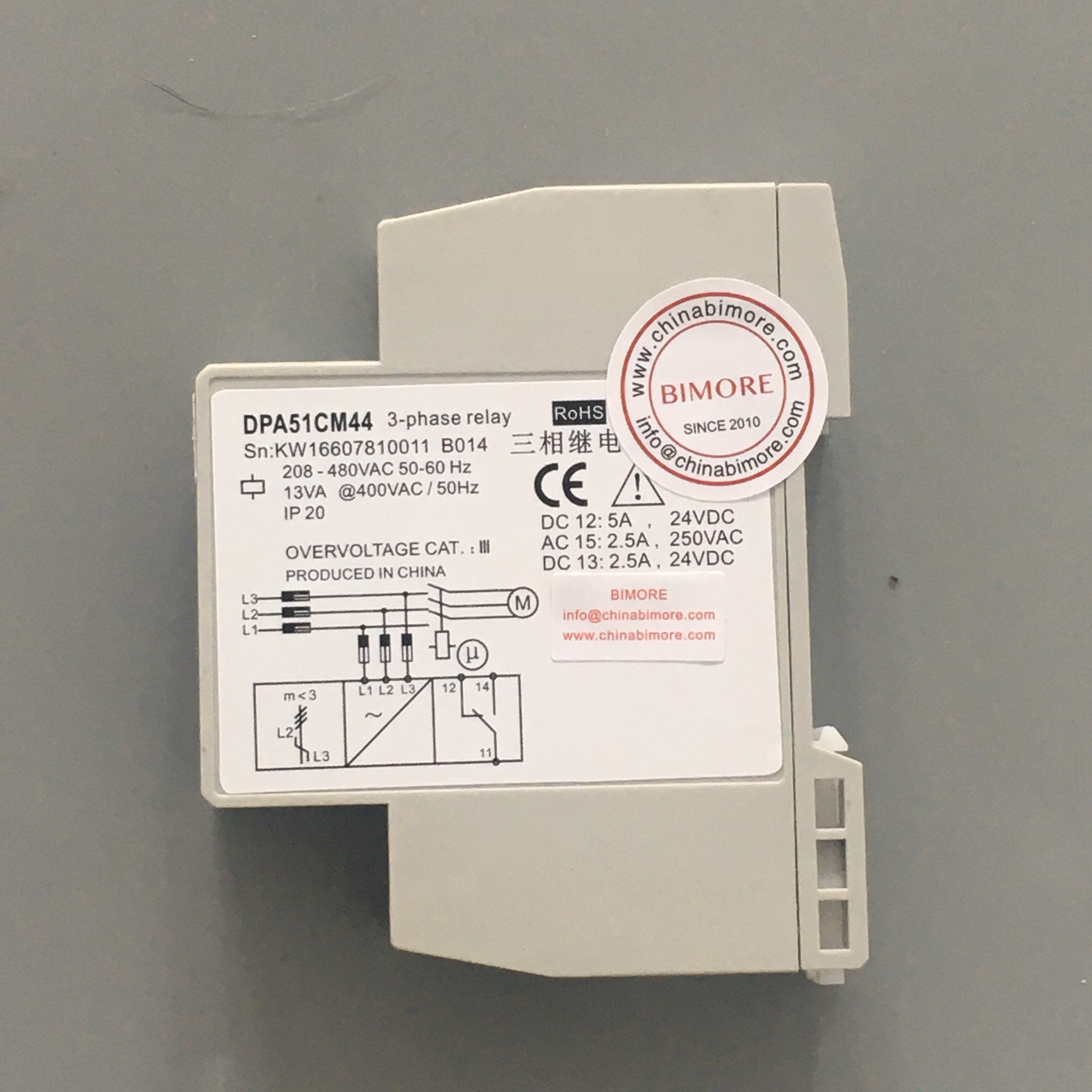 5pcs Elevator 3 Phase Protective Relay DPA51CM44 Switch 208-480VAC Elevator Spare Parts